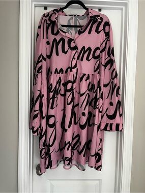 Pink/Black Babydoll Dress